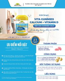 Nature's Way Vita Gummies Calcium + Vitamin D – Kẹo canxi cho bé